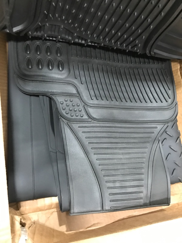 Photo 3 of 2 Front All Weather Custom Heavy Duty Rubber Floor Mats for Auto Car Truck SUV Black