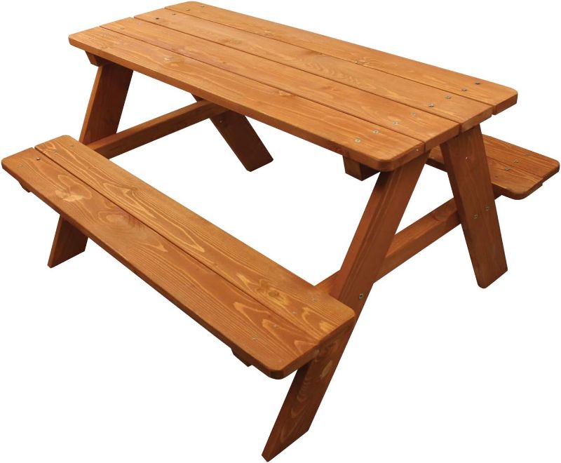 Photo 1 of 
Kid's Brown Wood Picnic Table Boys Girls Medium
