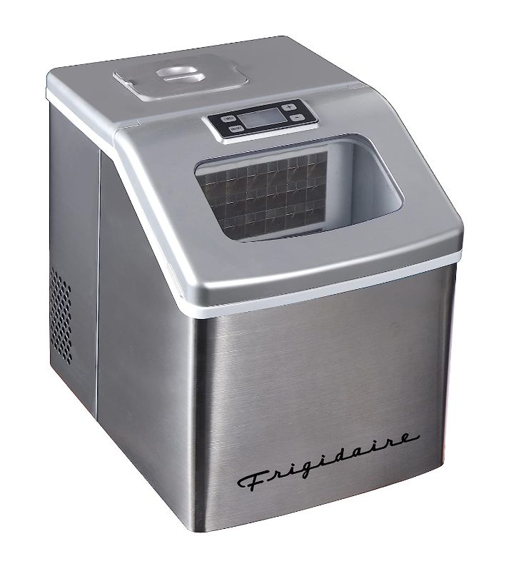 Photo 1 of FRIGIDAIRE EFIC452-SS 40 Lbs Extra Large Clear Maker, Stainless Steel, Makes Square Ice
