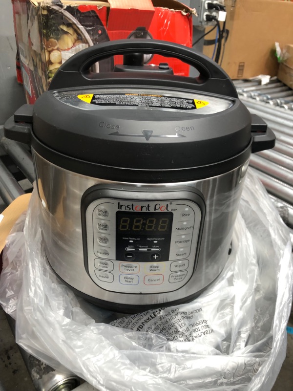 Photo 2 of *******MISSING POWER CORD********Instant Pot Duo 7-in-1 Electric Pressure Cooker, Slow Cooker, Rice Cooker, Steamer, Sauté, Yogurt Maker, Warmer & Sterilizer, Includes App With Over 800 Recipes, Stainless Steel, 6 Quart 6QT Duo Pressure Cooker