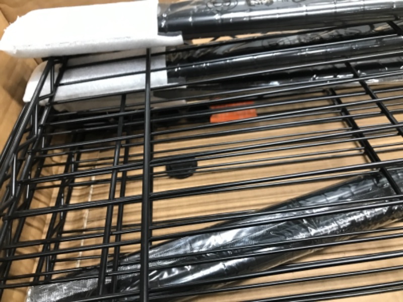 Photo 3 of Amazon Basics 5-Shelf Adjustable, Heavy Duty Storage Shelving Unit (350 lbs loading capacity per shelf), Steel Organizer Wire Rack, Black (36L x 14W x 72H)