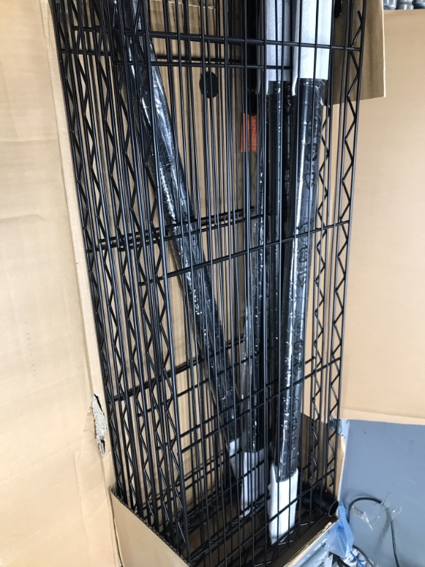 Photo 1 of Amazon Basics 5-Shelf Adjustable, Heavy Duty Storage Shelving Unit (350 lbs loading capacity per shelf), Steel Organizer Wire Rack, Black (36L x 14W x 72H)
