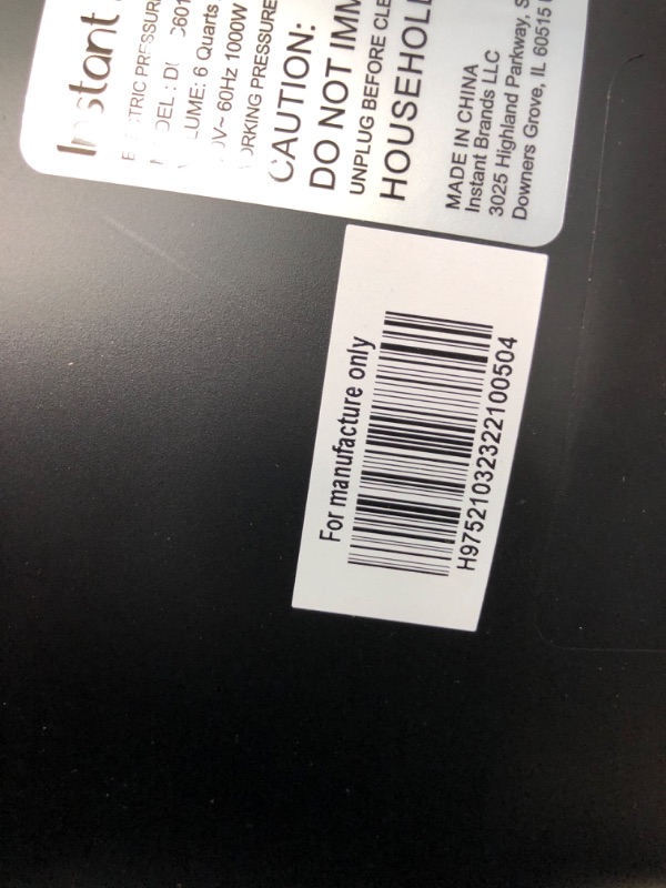 Photo 5 of ***USED***
Instant Pot Duo V6 7-in-1 Electric Multi-Cooker, Pressure Cooker, Slow Cooker, Rice Cooker, Steamer, Sauté, Yogurt Maker, & Warmer, Includes App With Over 800 Recipes, Chrome, 6 Quart 6QT Duo V6
