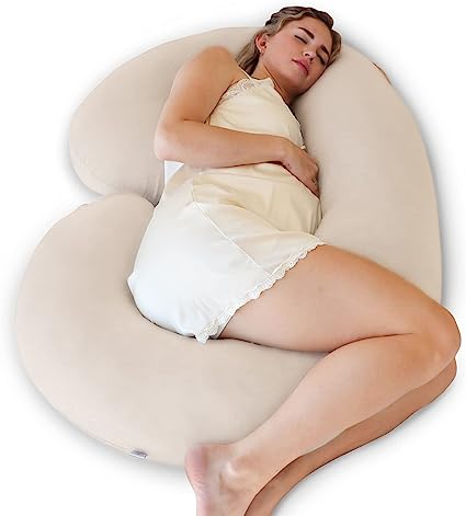 Photo 1 of **USED**
Pharmedoc Pregnancy Pillows, C-Shape Full Body Pillow – Organic Cotton Cover Natural – Pregnancy Pillows for Sleeping – Body Pillows for Adults, Maternity Pillow and Pregnancy Must Haves