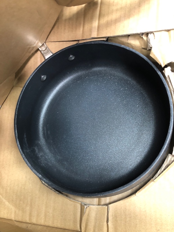 Photo 3 of (LARGE DENTS AND SCRAPED) All-Clad HA1 Hard Anodized Nonstick Cookware Set 8 Piece Induction Pots and Pans Black & HA1 Hard Anodized Nonstick Wok 12 Inch Black ((((MISSING PARTS))))