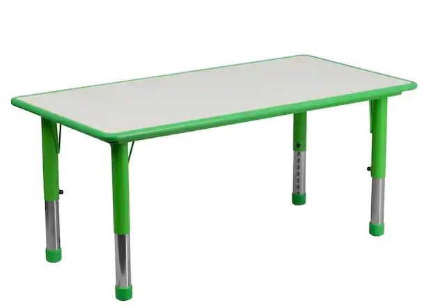 Photo 1 of **INCOMPLETE**Green Kids Table H 23.5 in, W 23.625 in, D 47.25 in
