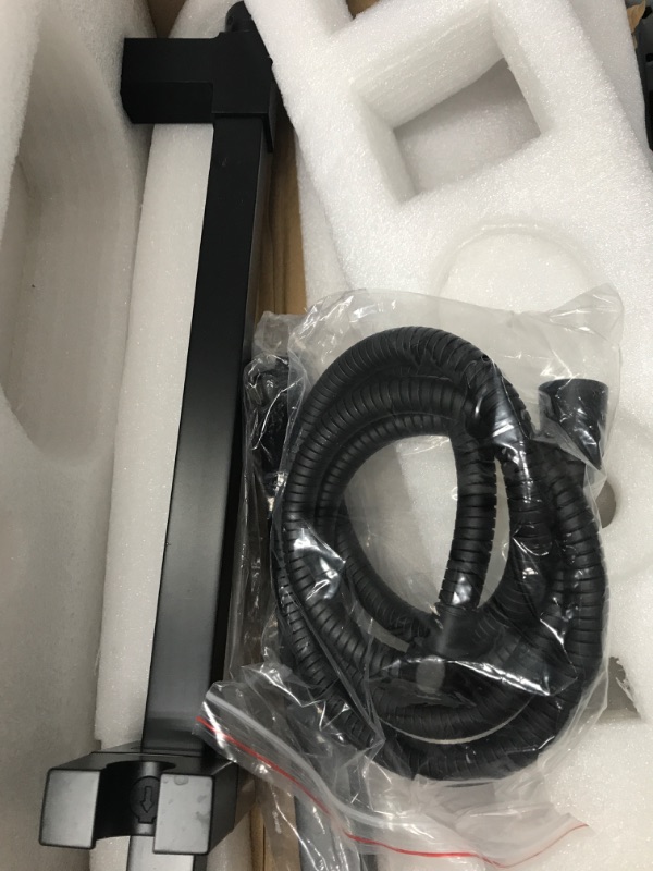 Photo 3 of **MISSING PARTS** DELTA FAUCET 58420-BL Emerge 26" Angular Shower Column, Without Accessories, Matte Black Matte Black Without Accessories Without Lumicoat