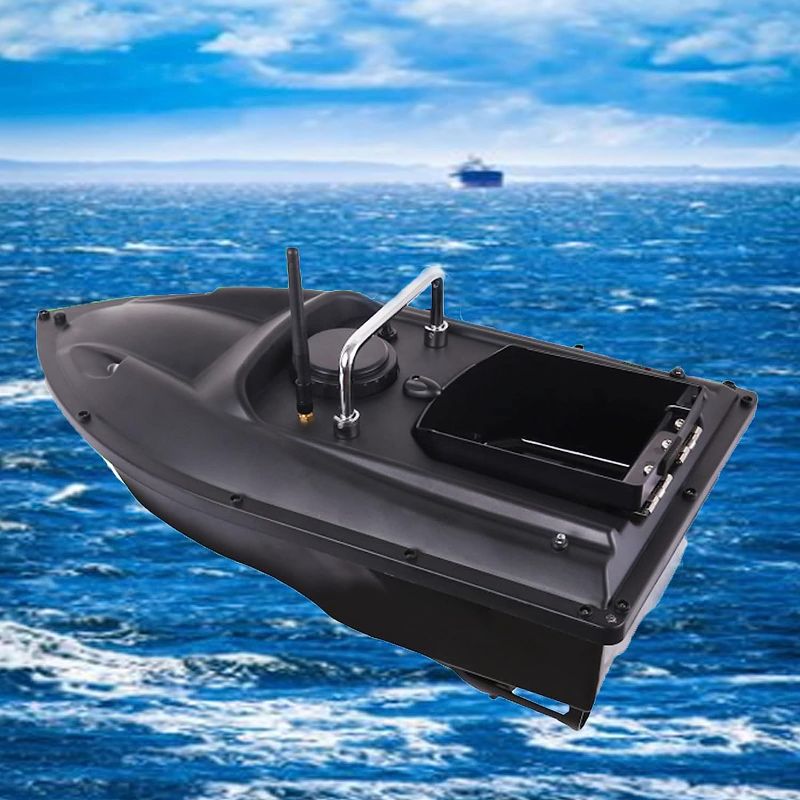 Photo 1 of **UNABLE TO TEST POWERS ON** Remote Control Fishing Bait Boat Fish Finder 1.5kg Feed Delivery Loading 500m Remote Control Fishing Bait Boat RC Boat,5200mAh*2
