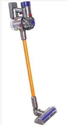 Photo 1 of Casdon Little Helper Dyson Cord-Free Vacuum Cleaner Toy, Grey, Orange and Purple