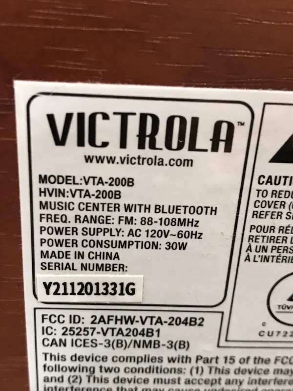 Photo 3 of Victrola Nostalgic 6-in-1 Bluetooth Record Player & Multimedia Center with Built-in Speakers - 3-Speed Turntable, CD & Cassette Player, FM Radio | Wireless Music Streaming | Mahogany Mahogany Entertainment Center