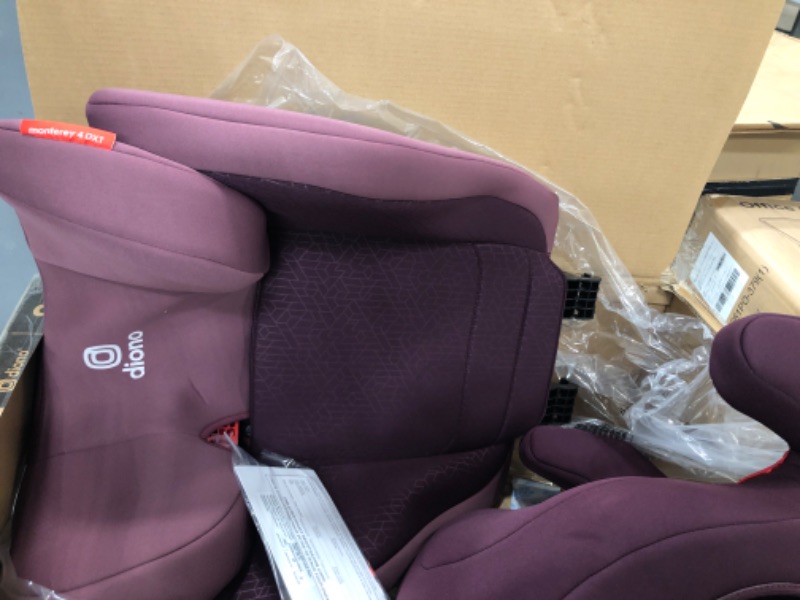 Photo 3 of Diono Monterey 4DXT Latch, 2-in-1 High Back Booster Car Seat with Expandable Height, Width, Advanced Side Impact Protection, 8 Years 1 Booster, Plum NEW! Plum