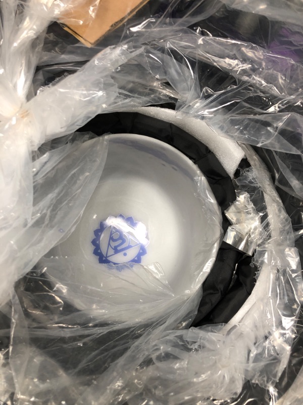 Photo 2 of 440HZ Set of 3 PCS 7''-11'' Paternoster Frosted Quartz Crystal Singing Bowls 7''G 9''E 11''C With Case Bag