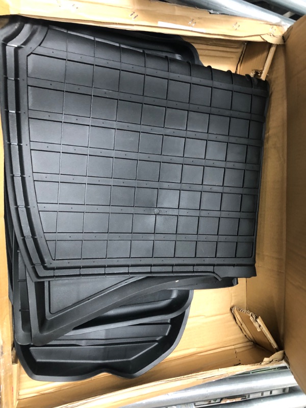 Photo 2 of Pedigree 3D TPE Material Tesla Model Y Trunk Mat Model Y Full Cover All Weather Rear Trunk Storage Mat Custom Fit Heavy Duty Rubber Odorless Model Y Accessories 2020 2021 2022(Trunk mats+Cargo mats)