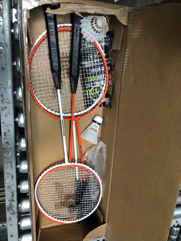 Photo 2 of *incomplete* Franklin Sports Badminton Net Sets - Outdoor Backyard  (4) Rackets + (2) Birdies +