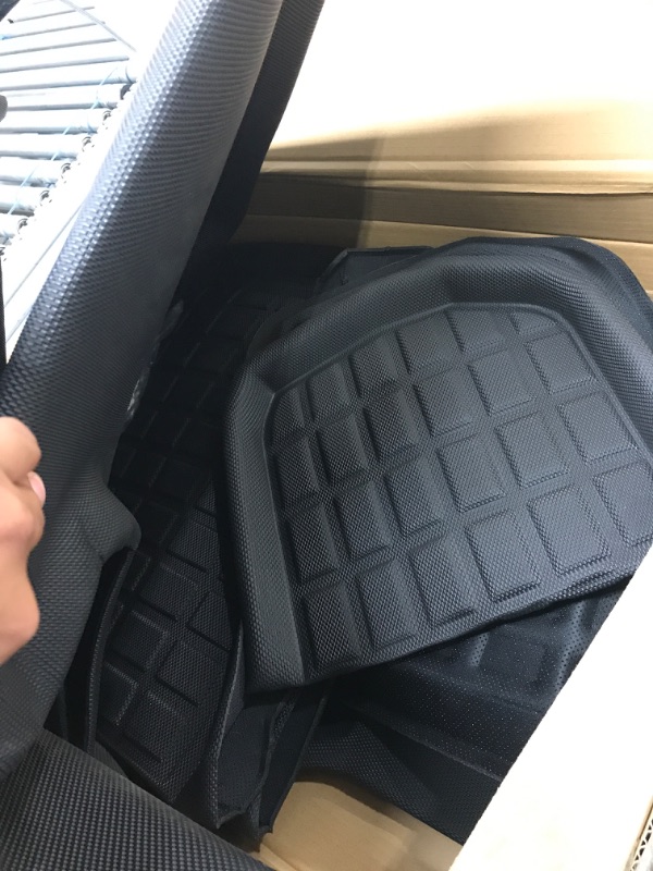 Photo 3 of Foxpark All-Weather Floor Mats for Tesla Model 3 2021 2022 2023 Custom Fit, 100% TPE Odorless Waterproof, 1st & 2nd Row, Front&Rear Trunk, Cargo Liners, Tesla Model 3 Floor Mats Model 3 Custom Fit 6PCS(Upgraded)