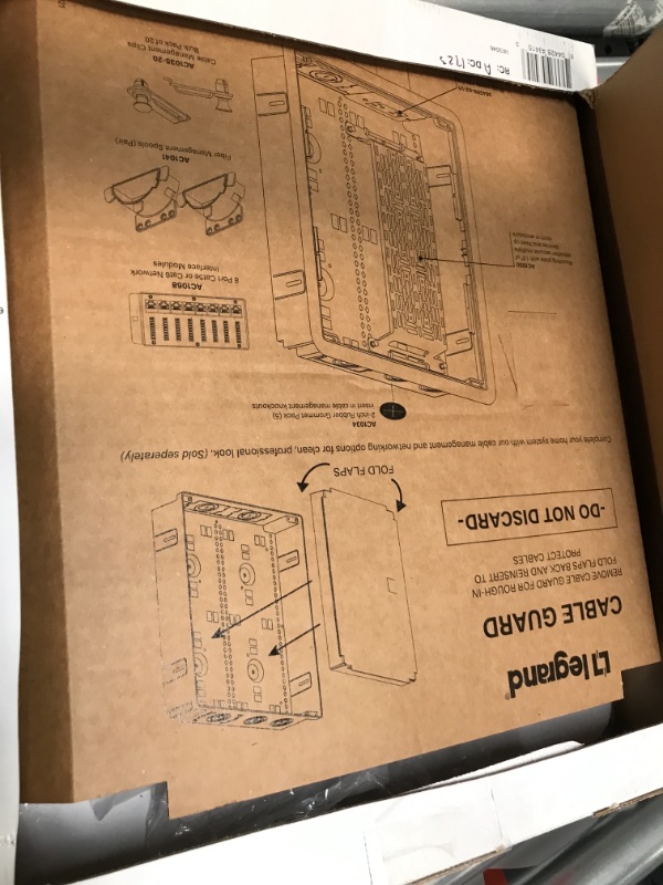 Photo 2 of On-Q Legrand Cable Management, Structured Media Enclosure, in-Wall Enclosure, TV Home Theater Box, 17 Inches, White (ENP1705-NA-V1) & AC1034 Rubber Grommet for Plastic Enclosures Enclosure with Trim and Cover + Bracket Box + Rubber Grommet 17 inch