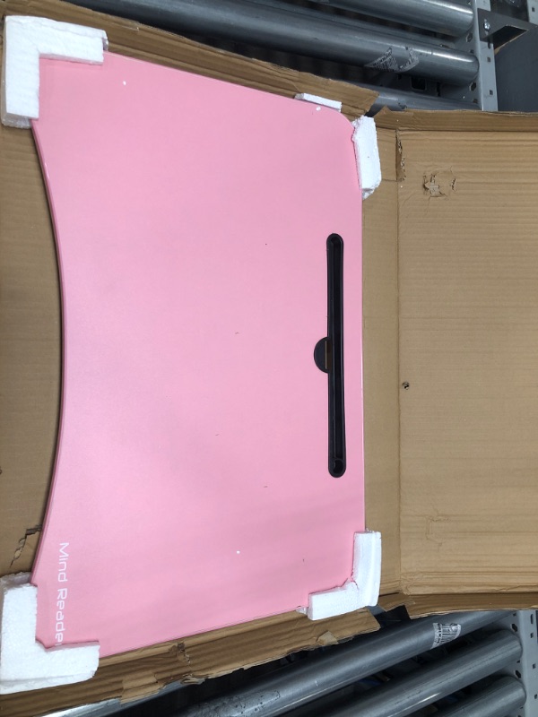 Photo 2 of *** USED *** Mind Reader Woodland Collection, Portable Laptop Desk/Breakfast Table, Collapsible, Portable, Folding Legs, Pink