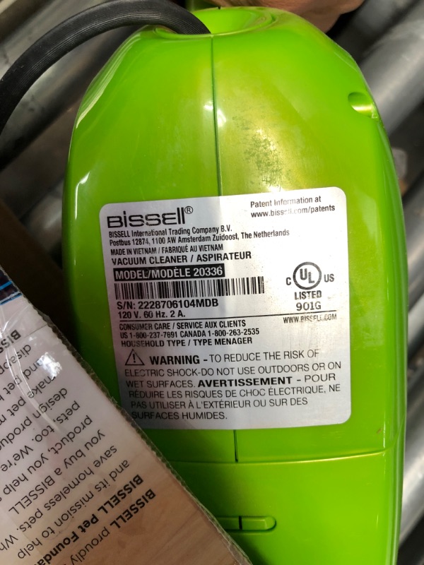 Photo 3 of **** USED *** ** TESTED POWERED ON ** Bissell 20336 Featherweight Stick Lightweight Bagless Vacuum, Lime