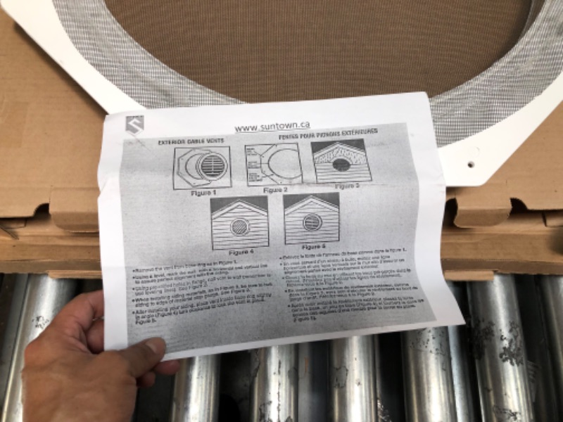 Photo 2 of **** NEW  **** Suntown 22" Octagon Functional Gable Vent with Screen - 2 Piece Construction - White