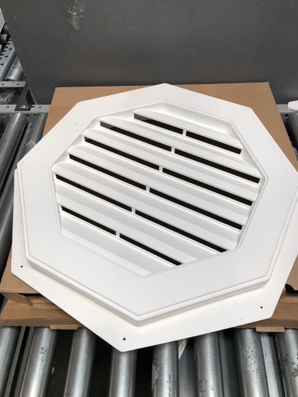 Photo 1 of **** NEW  **** Suntown 22" Octagon Functional Gable Vent with Screen - 2 Piece Construction - White