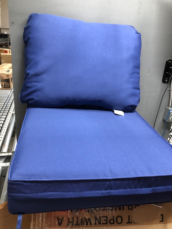 Photo 2 of *** USED *** Greendale Home Fashions Deep Seat Cushion Set, Marine Marine Seat Cushion Set