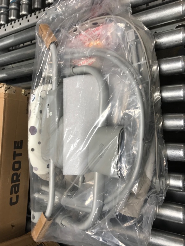 Photo 1 of kmaier Electric Baby Swing for Infants, Baby Rocker for Infants with 3 Speeds, 8 Lullabies, AC Adapter & Battery Operated, Indoor & Outdoor Use, Remote Control