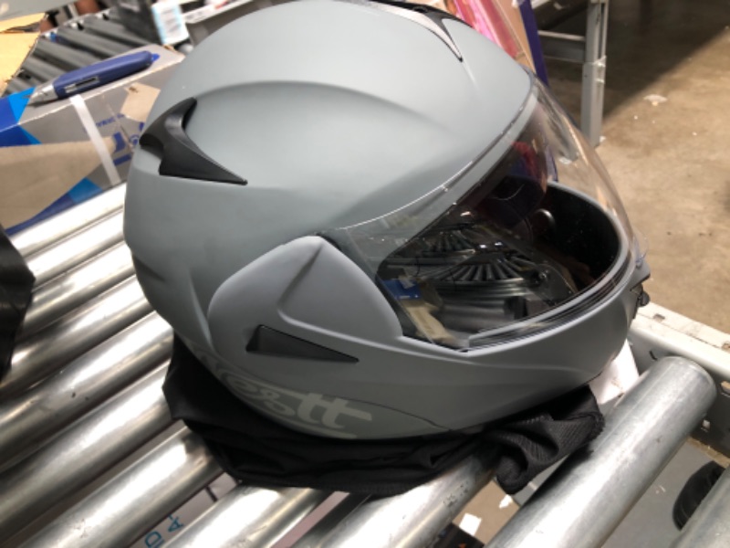 Photo 9 of Westt Dirt Bike Helmets - ATV Modular Motorcycle Helmet - Open Face Motorcycle Helmet Liftable Chin & Dual Visor Motocross Helmet(S/Gray Torque) Small Gray