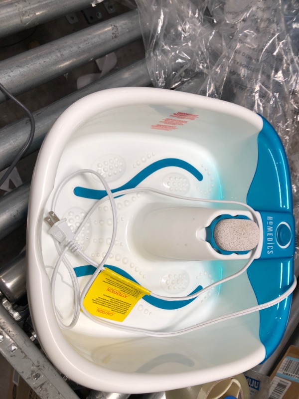 Photo 4 of **USED**
HoMedics Bubble Mate Foot Spa, Toe Touch Controlled Foot Bath with Invigorating Bubbles and Splash Proof, Raised Massage nodes and Removable Pumice Stone