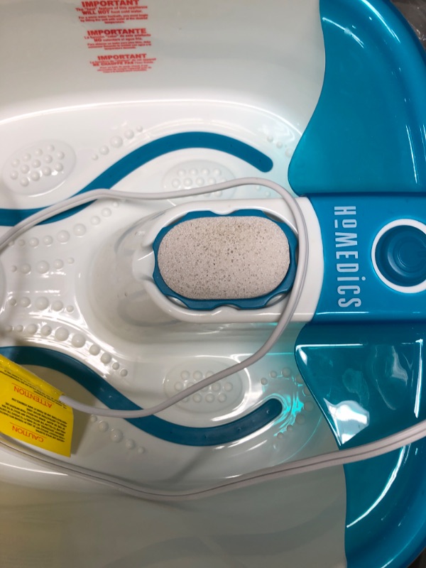 Photo 1 of **USED**
HoMedics Bubble Mate Foot Spa, Toe Touch Controlled Foot Bath with Invigorating Bubbles and Splash Proof, Raised Massage nodes and Removable Pumice Stone