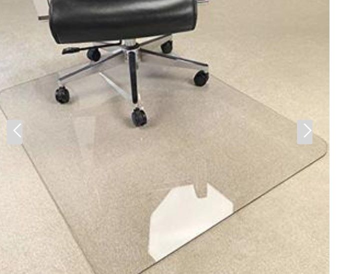 Photo 1 of MuArts [Upgraded Version] Crystal Clear 1/5" Thick 47" X 35" Heavy Duty Hard Chair Mat, Can Be Used On Carpet Or Hard Floor
