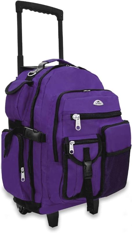 Photo 1 of Everest Deluxe Wheeled Backpack, Dark Purple, One Size
