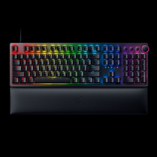 Photo 1 of **DID NOT FUNCTION**Razer Huntsman V2 - Optical Gaming Keyboard with Near-zero Input Latency - Doubleshot PBT Keycaps - Sound Dampening Foam - Linear Red Switch - US Layo
