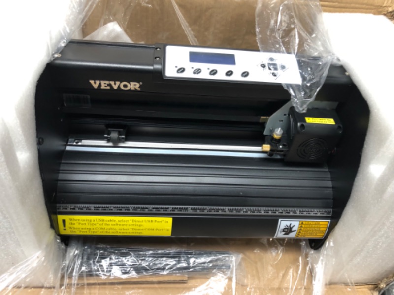 Photo 5 of VEVOR Vinyl Cutter, 14 in / 375 mm Vinyl Plotter, Off-line Cutting Machine w/LCD, Desktop Design, Adjustable Force and Speed for Sign Making Plotter Cutter, Available with COM, USB and U-Disk 3 Ports OFF-LINE 14inch