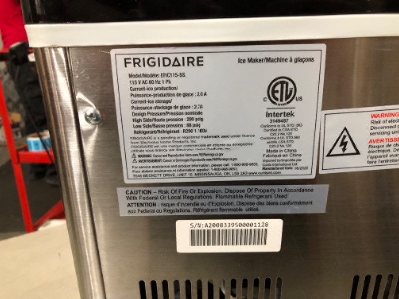 Photo 6 of ***UNTESTED - SEE NOTES***
Frigidaire EFIC115 Extra Large Ice Maker, Stainless Steel, 48 lbs per day