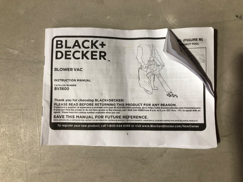 Photo 4 of ***MISSING PARTS - SEE NOTES***
BLACK+DECKER 3-in-1 Electric Leaf Blower