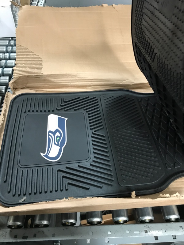 Photo 3 of Fanmats 8904 NFL Seattle Seahawks Vinyl Heavy Duty Car Mats , 18"x27" Front