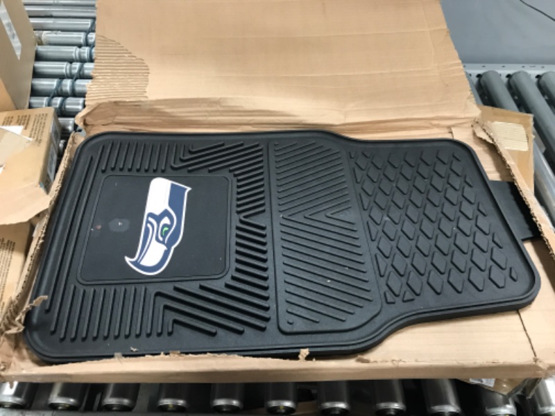 Photo 2 of Fanmats 8904 NFL Seattle Seahawks Vinyl Heavy Duty Car Mats , 18"x27" Front