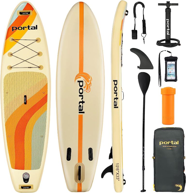 Photo 1 of 
10'-6" Only*****PORTAL SUP Inflatable Paddle Board for Adults, 10'6''  Stand Up Paddleboards, Non-Slip Deck Blow up Paddle Boards with...
Color:10ft Beige