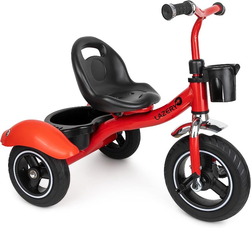 Photo 1 of *MISSING PARTS* 
Lazery Toddler Tricycle - 3-Wheel Bike for Kids Ages 2-4 Years Old - with Handlebars, Bottle Holder, Basket, Adjustable Seat, Non-Slip Tires - Suitable for Indoor & Outdoor Use - Gifts for Children
