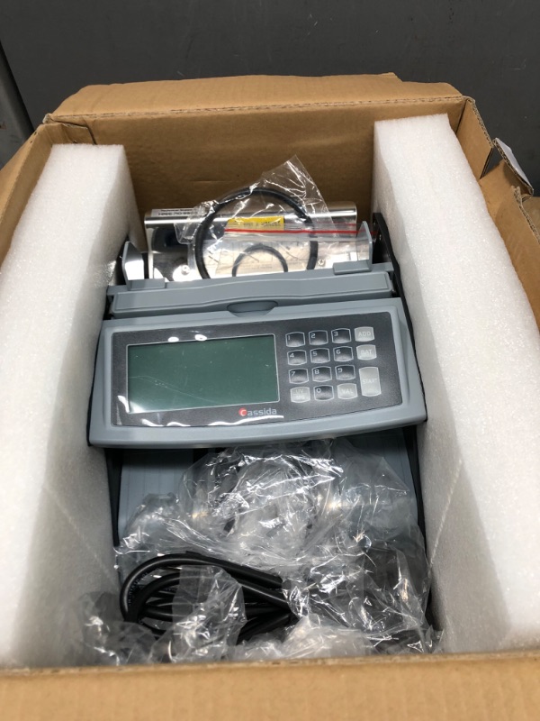 Photo 2 of ***SEE NOTE*** Cassida 5520 UV/MG - USA Money Counter with ValuCount, UV/MG/IR Counterfeit Detection, Add and Batch Modes - Large LCD Display & Fast Counting Speed 1,300 Notes/Minute UV/MG Counterfeit Detection Detection