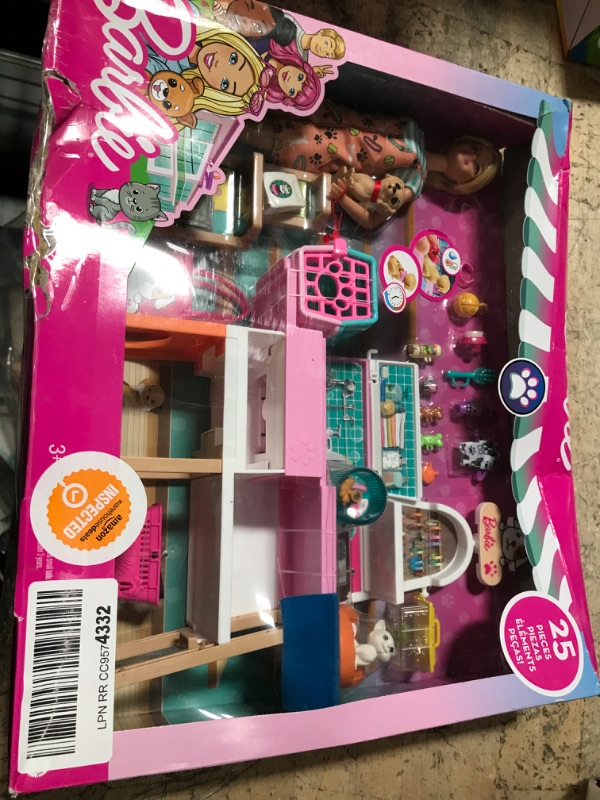 Photo 2 of Barbie Doll (11.5-in Blonde) and Pet Boutique Playset with 4 Pets, Color-Change Grooming Feature and Accessories, Great Gift for 3 to 7 Year Olds