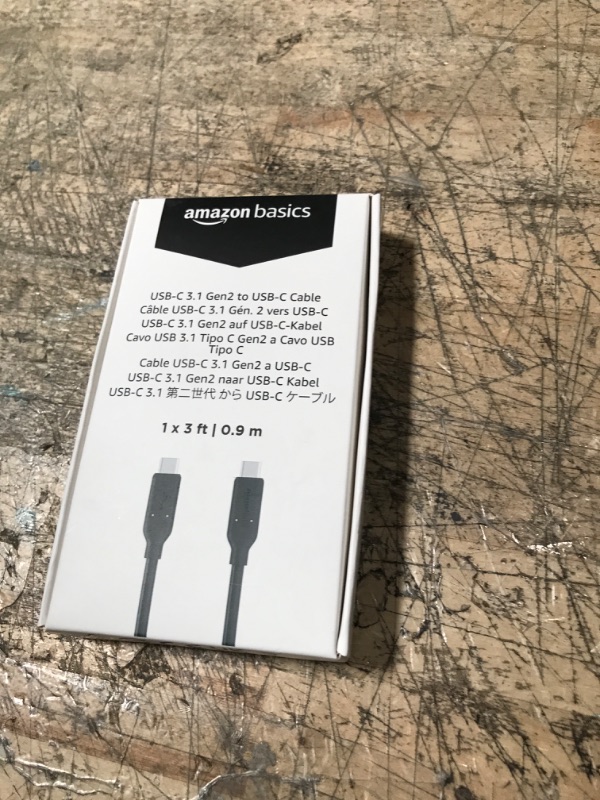 Photo 2 of Amazon Basics Fast Charging 60W USB-C3.1 Gen2 to USB-C Cable - 3-Foot, Black for Laptop