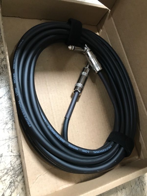 Photo 1 of Basics 1/4 Inch Right-Angle Instrument Cable - 20 Foot (Black)