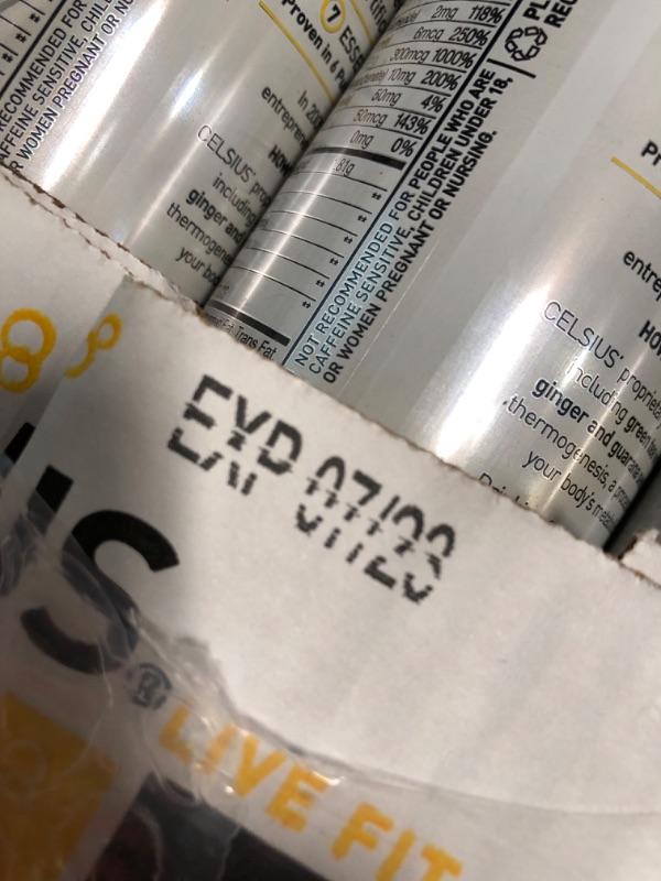 Photo 3 of ( EXPIRED 7/23) CELSIUS Sparkling Strawberry Lemonade, Functional Essential Energy Drink 12 Fl Oz (Pack of 12) Sparkling Strawberry Lemonade 12 Fl Oz (Pack of 12)