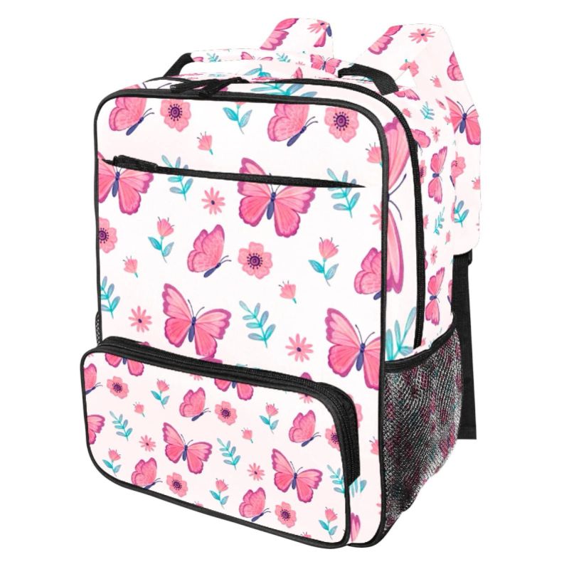 Photo 1 of PDFAFO Cute Toddler Preschool Backpack Butterfly School Book Bag for Girls, Boys Kids Kindergarten Nursery Travel Bag with Chest Strap - Pink Butterflies