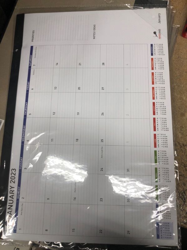 Photo 1 of Desk Calendar 2023-2024 – Large Desktop Calendar Pad for Office or Home – Big Monthly Calendar 17" x 12" for Work with To-Do List & Notes | Calendar for Teachers, Student, Classroom (Runs 18 Months August 2023 - December 2024