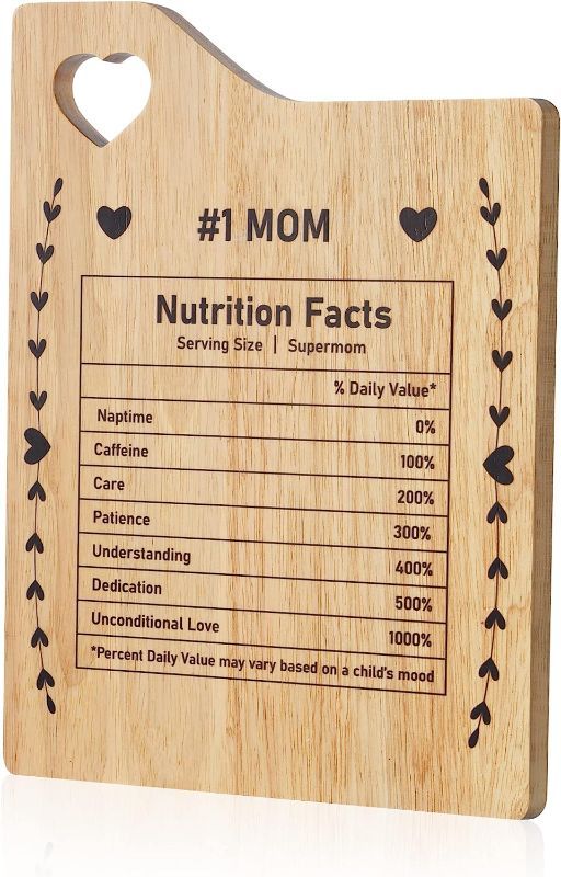 Photo 2 of  Mothers Day Gifts from Daughter, Cutting Board as Gifts for Mom, Mom Christmas Gifts with a Heart Shaped Cut Out, Engraved Cutting Board Personalized for Mom Kitchen Gifts