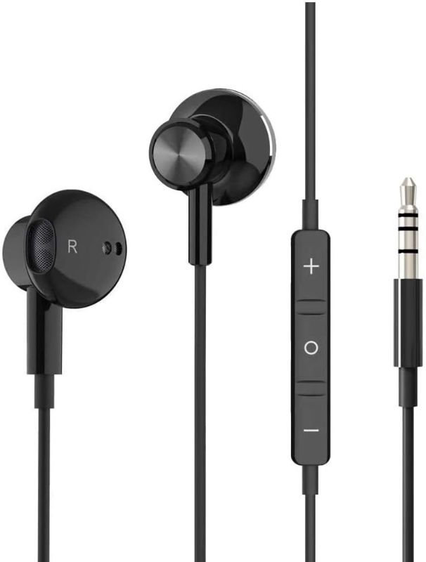 Photo 1 of Wired Earbuds Noise Isolating In-Ear Headphones Earphones with Mic Volume Control 3.5mm Plug for Sports Workout Compatible with Cell Phones Android Samsung...
