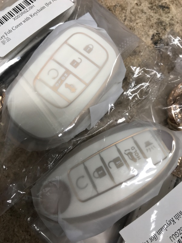 Photo 3 of  Key Fob Cover with Keychain, Key Shell Cover Holder Smart Remote Control, White (See picture)