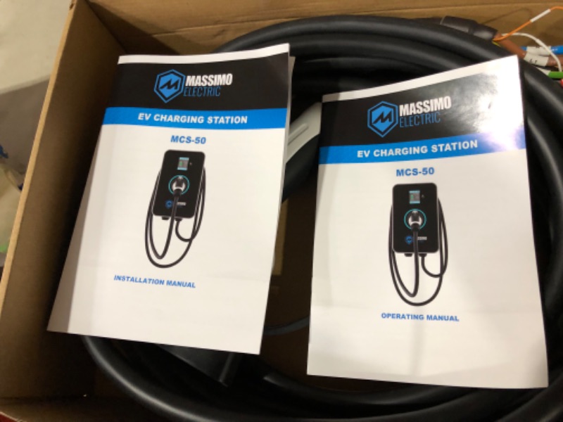 Photo 4 of Massimo Level 2 EV Chargers 50Amps, 240V up 37 Miles of Range per Hour of Charging, 23Foot Cable, Built for Indoor Outdoor Use, Compatible with All EVs Comes with 14-50 Nema Cable Water & UV Proof